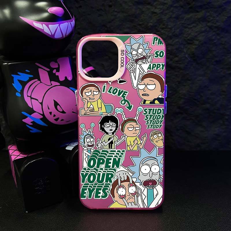 Rick & Morty electroplate phone case