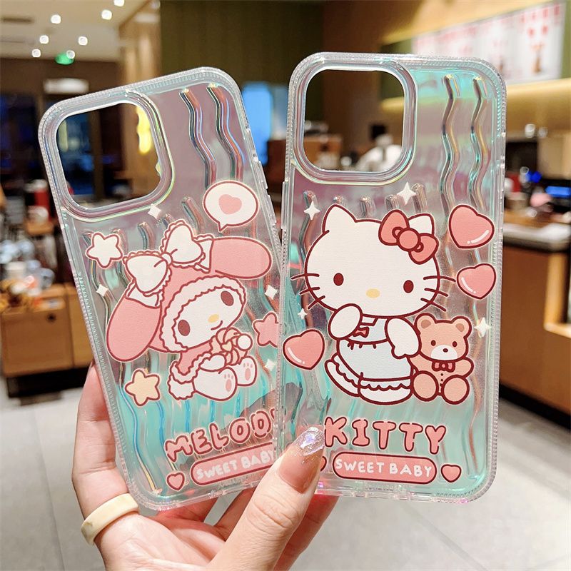 Gradient laser translucent Hello kitty Kuromi Purin Cinna Pachaco Melody
