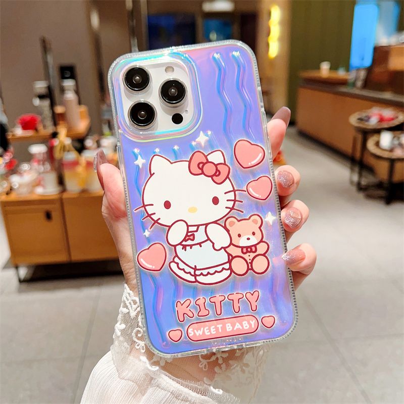 Gradient laser translucent Hello kitty Kuromi Purin Cinna Pachaco Melody