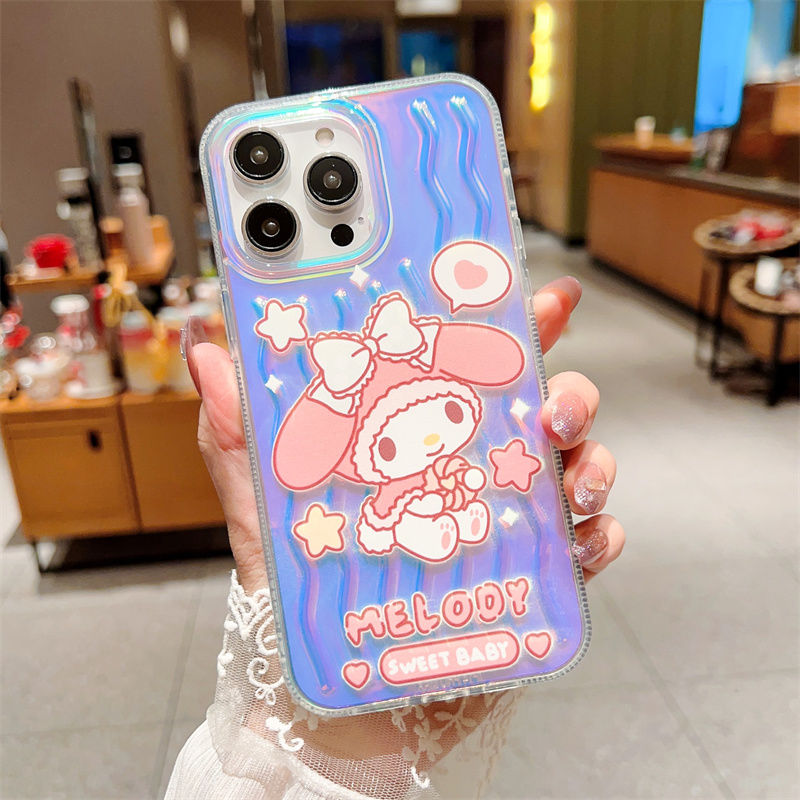Gradient laser translucent Hello kitty Kuromi Purin Cinna Pachaco Melody