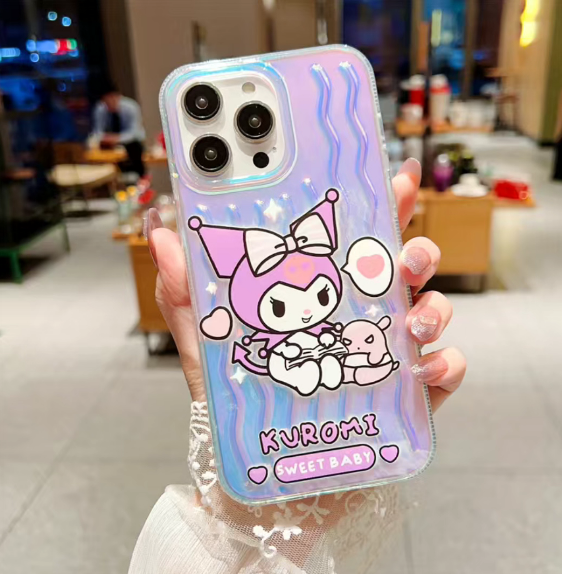 Gradient laser translucent Hello kitty Kuromi Purin Cinna Pachaco Melody