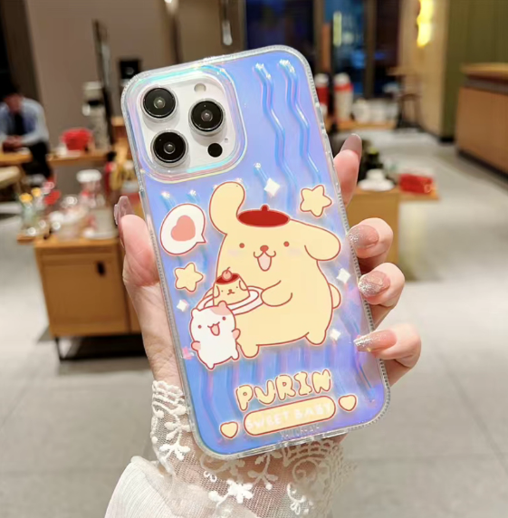 Gradient laser translucent Hello kitty Kuromi Purin Cinna Pachaco Melody