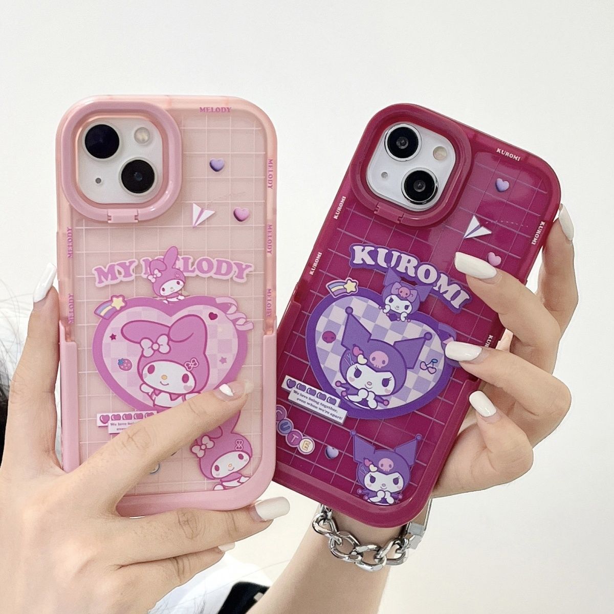 Sanrio Kuromi Melody Cinna Pachaaco iphone 14pro mobile phone shell Apple 13 all-inclusive 12/11 fall-proof creative niche