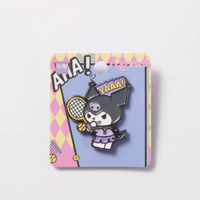 Sanrio cartoon wind cartoon metal badge cute Cinnamon kulomi hello kitty pachacco brooch clothes bag JK brooch