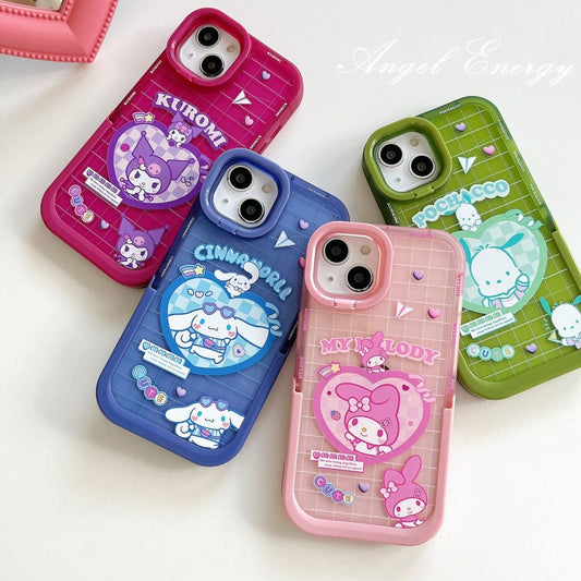 Sanrio Kuromi Melody Cinna Pachaaco iphone 14pro mobile phone shell Apple 13 all-inclusive 12/11 fall-proof creative niche