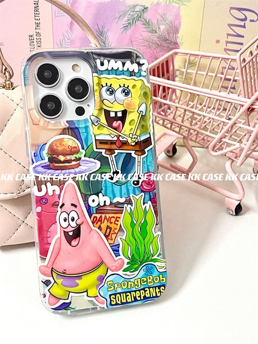 Cartoon Cute Sponge Baby Double Shell